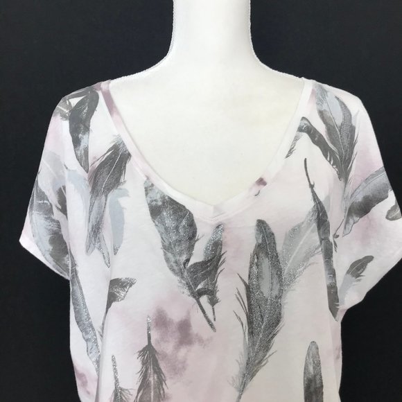 sparkly feather top